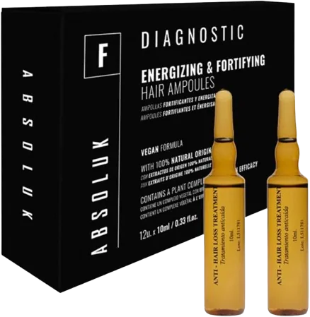 Absoluk Diagnostic Hair Ampoules, caixa e ampolas