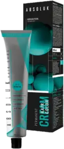 Absoluk Permanent Hair Color Cream, bisnaga e caixa